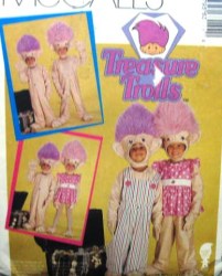 6314 MCCALLS KIDS TROLL JUMPSUIT COSTUMES PATTERN 7,8 UNCUT